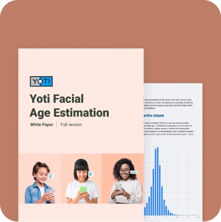 Preview of the cover and content of the Yoti Facial Age Estimation white paper
