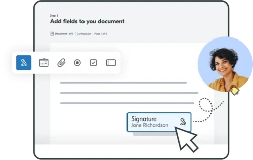 Add fields to your document for signature with Yoti eSignatures